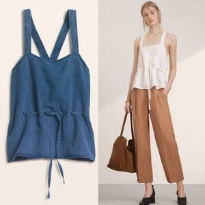 Aritzia Wilfred Linen Blend Beaujolais Blouse Sz S